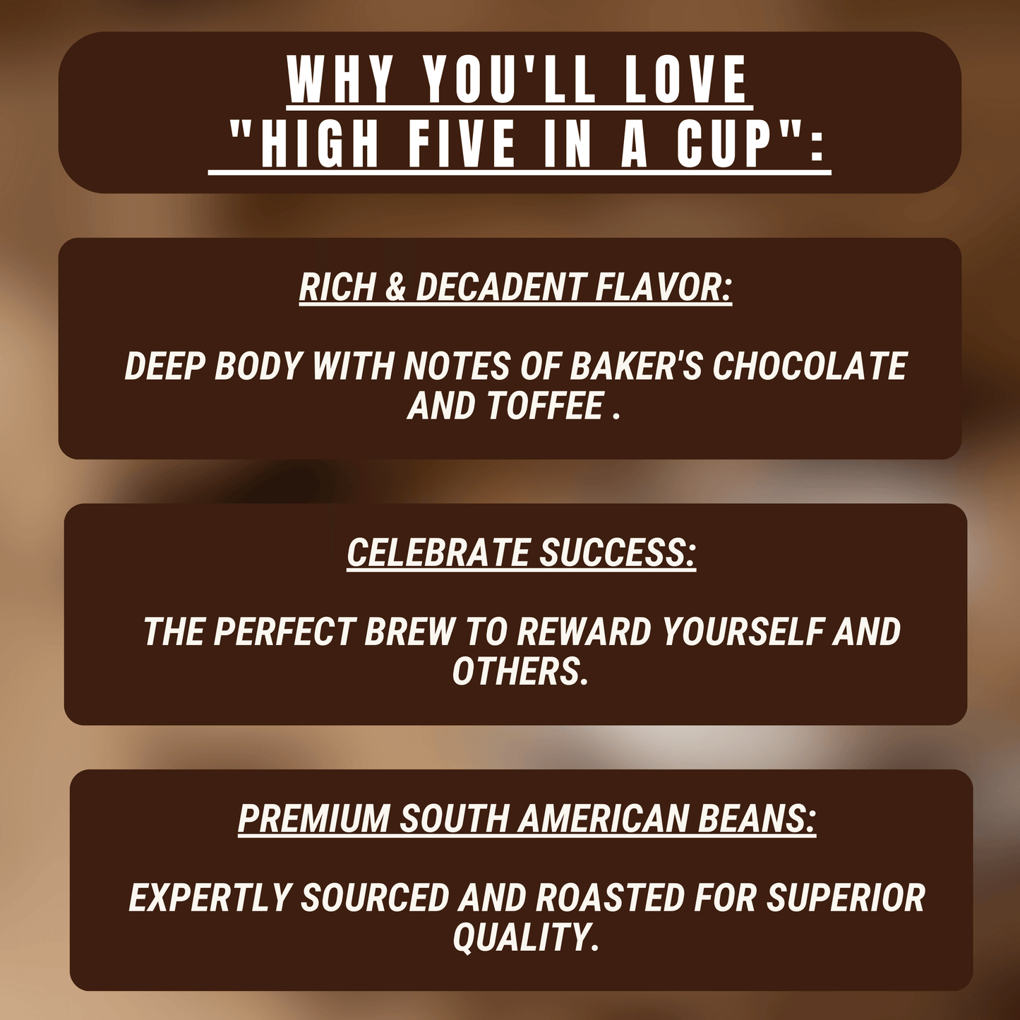 "High Five in a Cup" Premium Coffee - 12oz