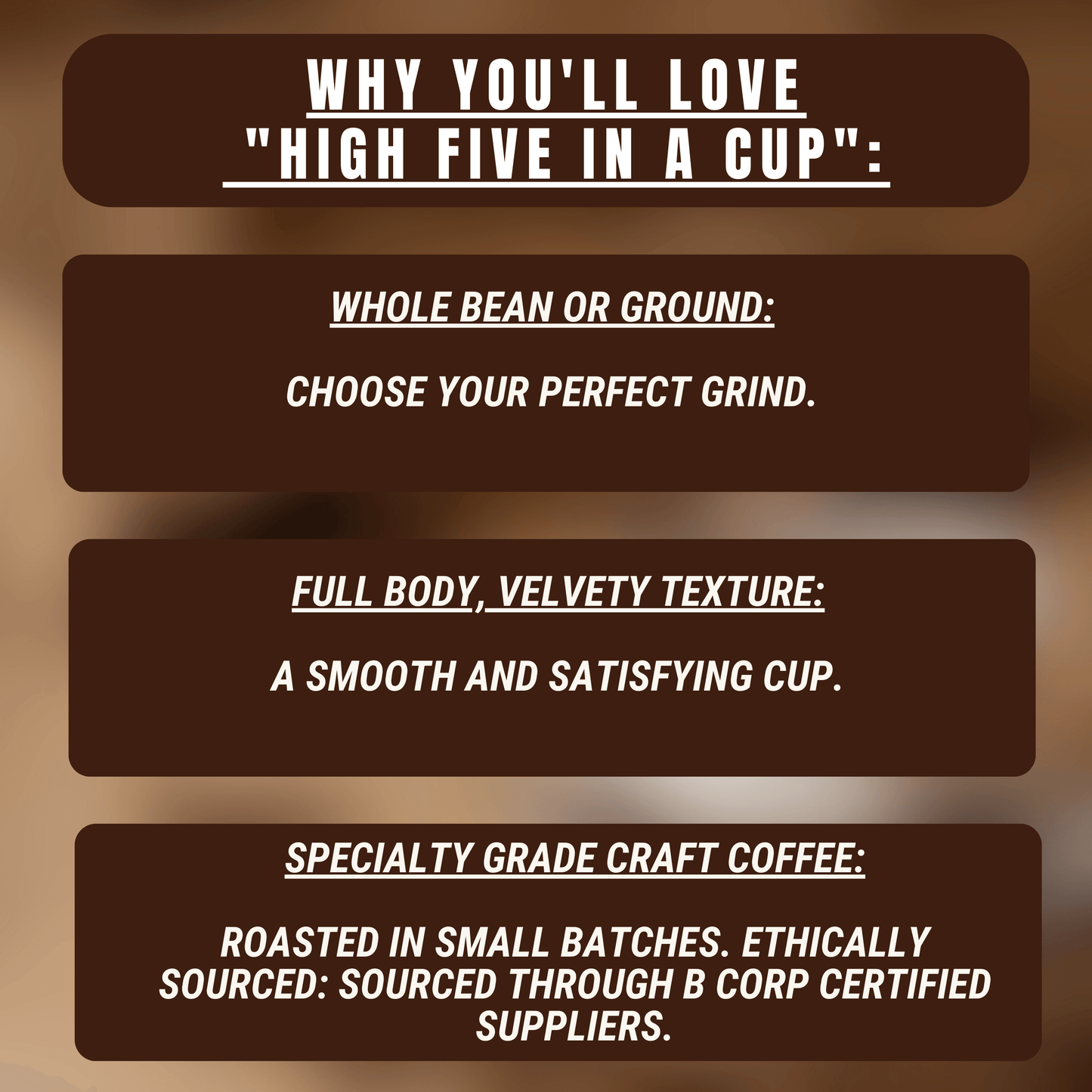 "High Five in a Cup" Premium Coffee - 12oz