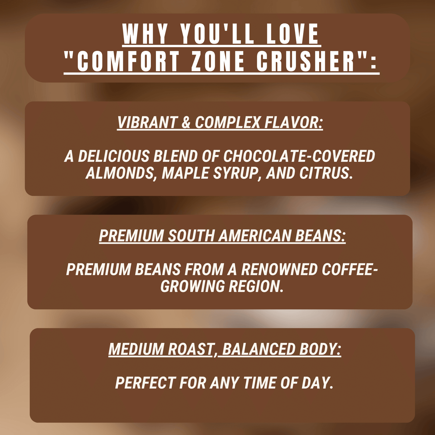 "Comfort Zone Crusher" Premium Coffee - 12oz