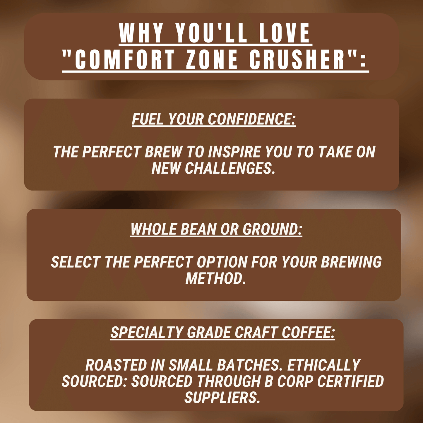 "Comfort Zone Crusher" Premium Coffee - 12oz