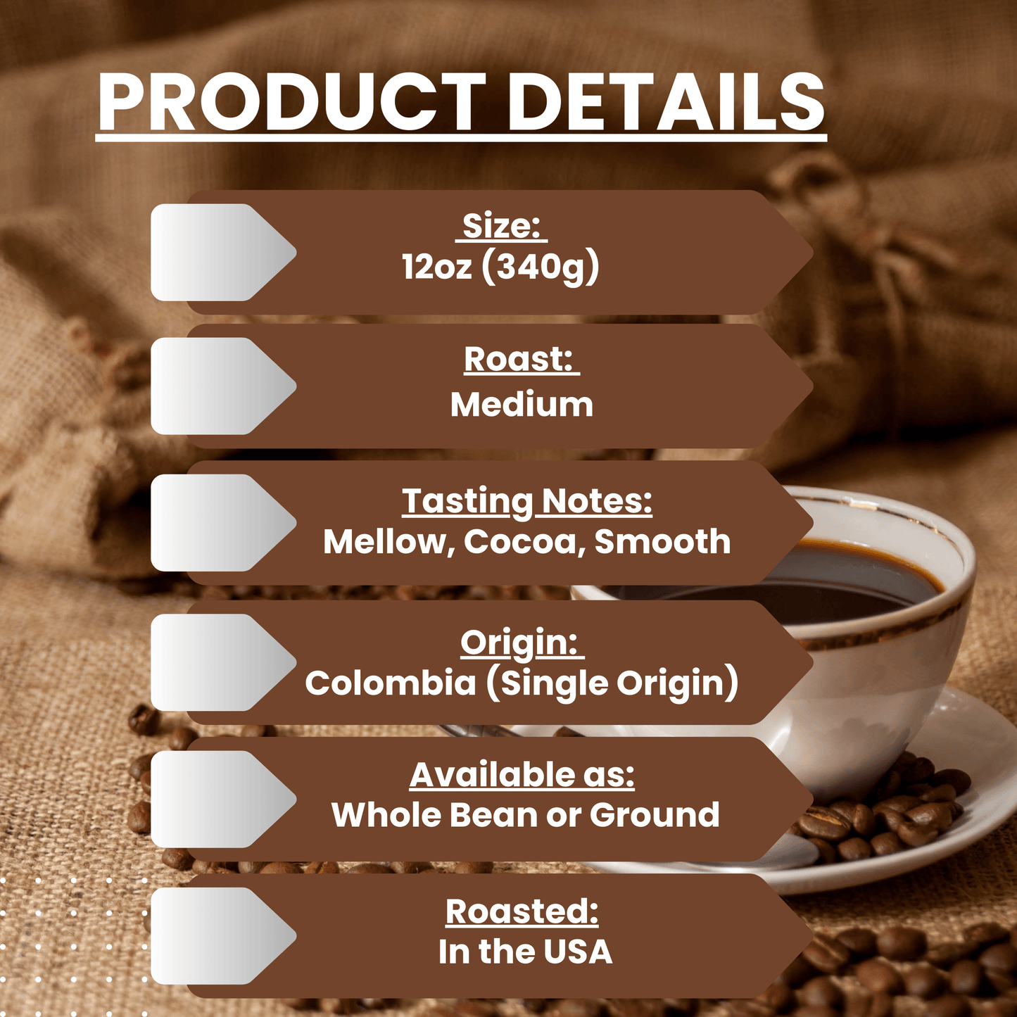 "Colombian Motivation" Premium Coffee - 12oz