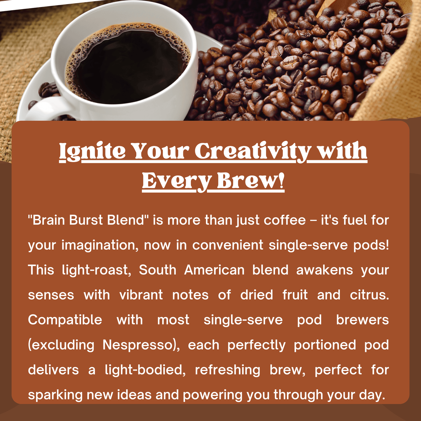 "Brain Burst Blend" - Coffee Pods - 12ct