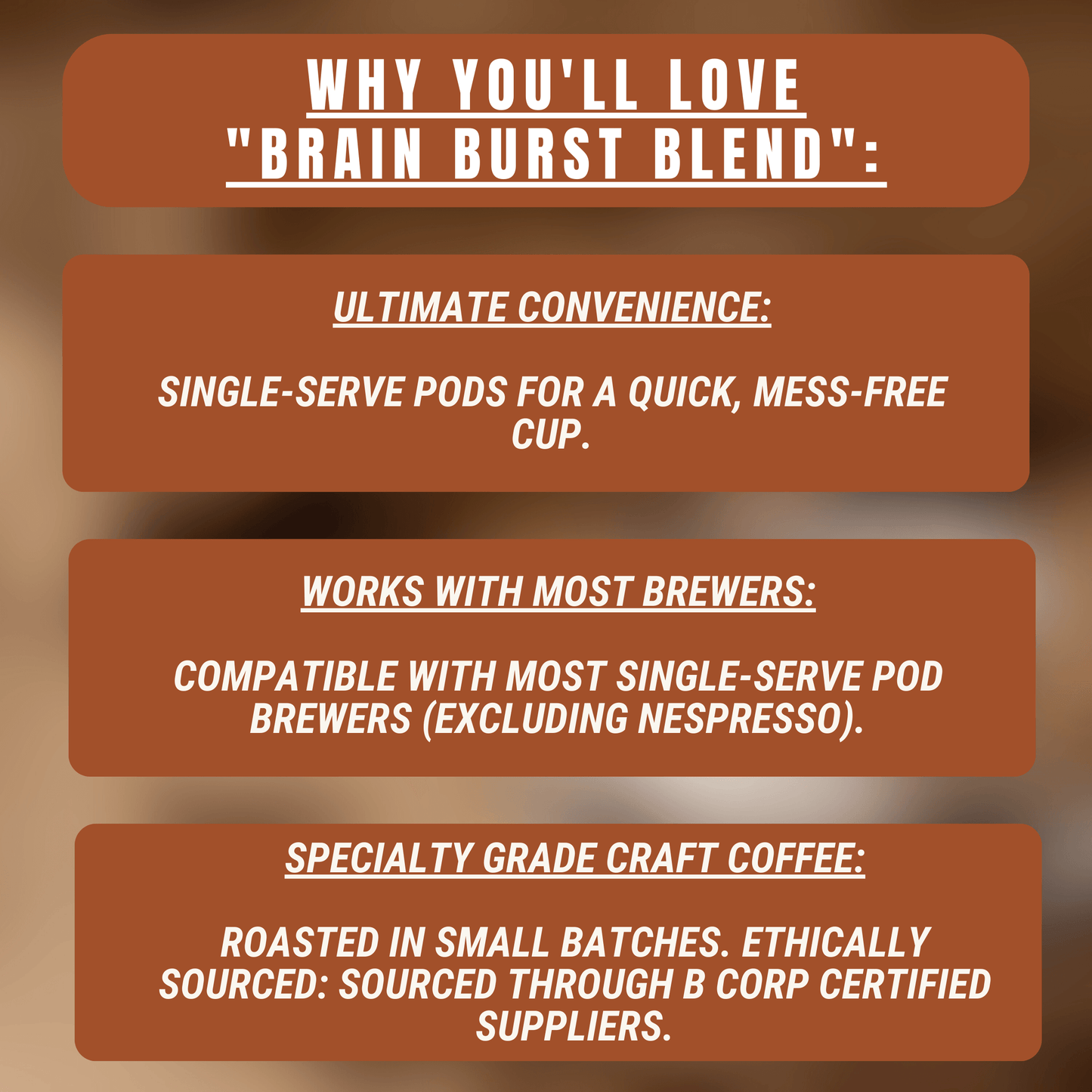 "Brain Burst Blend" - Coffee Pods - 12ct