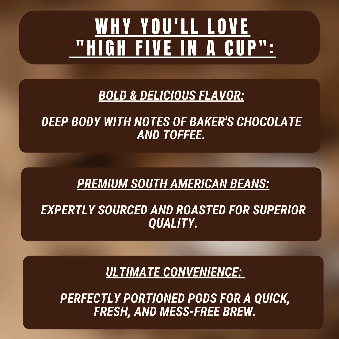 "High Five in a Cup" Pods - Coffee Pods - 12ct