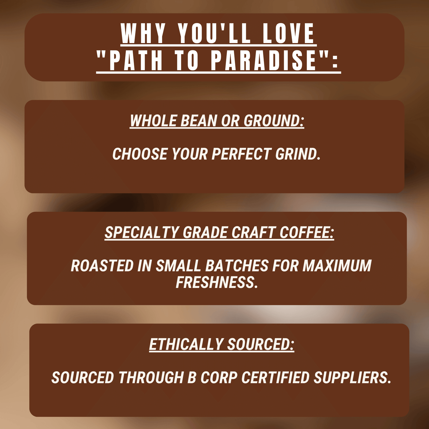 "Path to Paradise" Premium Coffee - 12oz