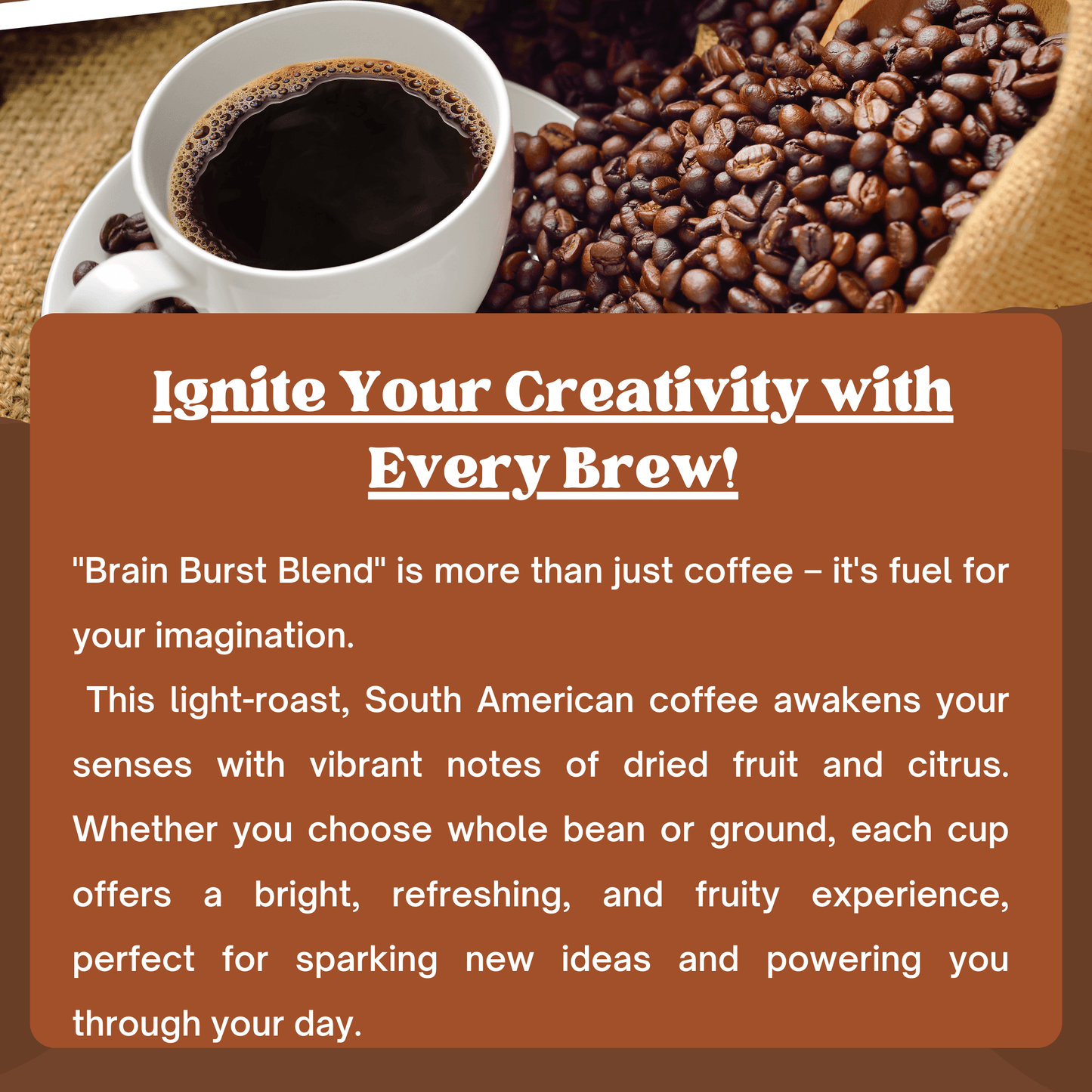 "Brain Burst Blend" Premium Coffee - 12oz