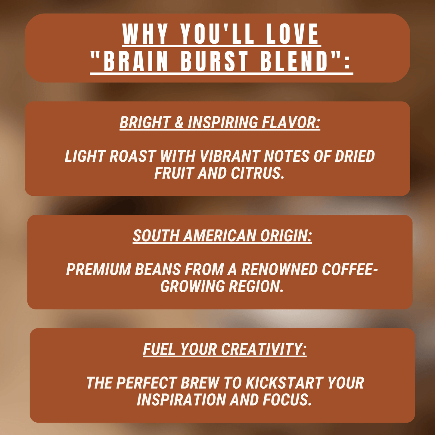"Brain Burst Blend" Premium Coffee - 12oz
