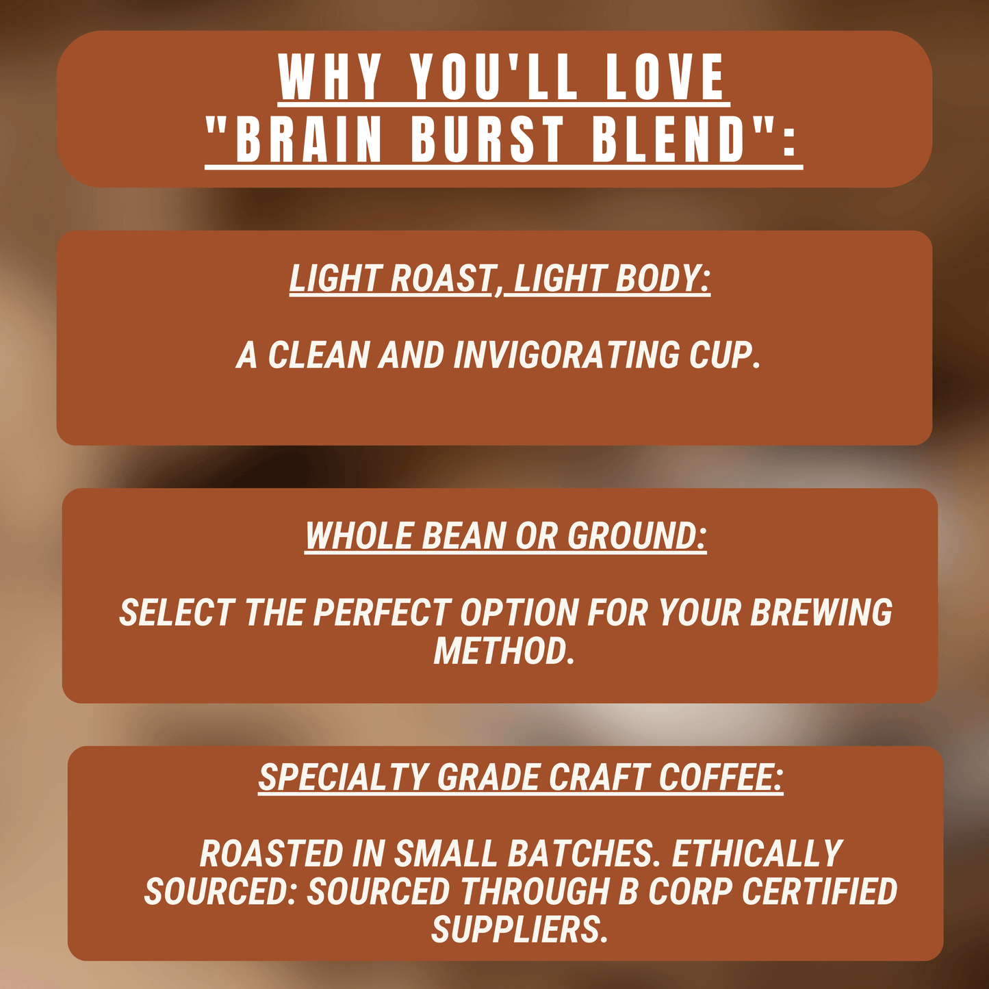 "Brain Burst Blend" Premium Coffee - 12oz