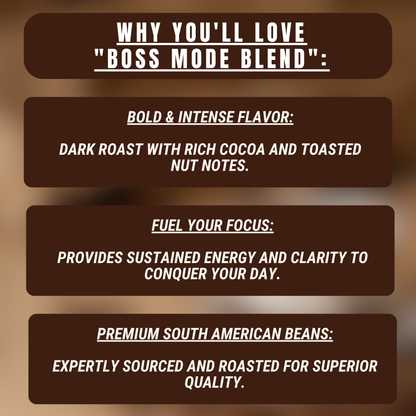"Boss Mode Blend"  Premium Coffee - 12oz
