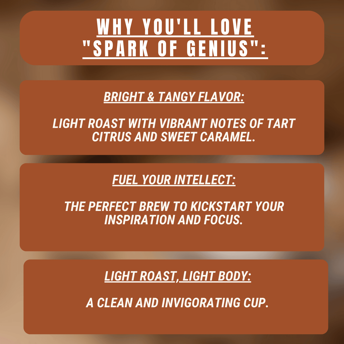 "Spark of Genius" Premium Coffee - 12oz