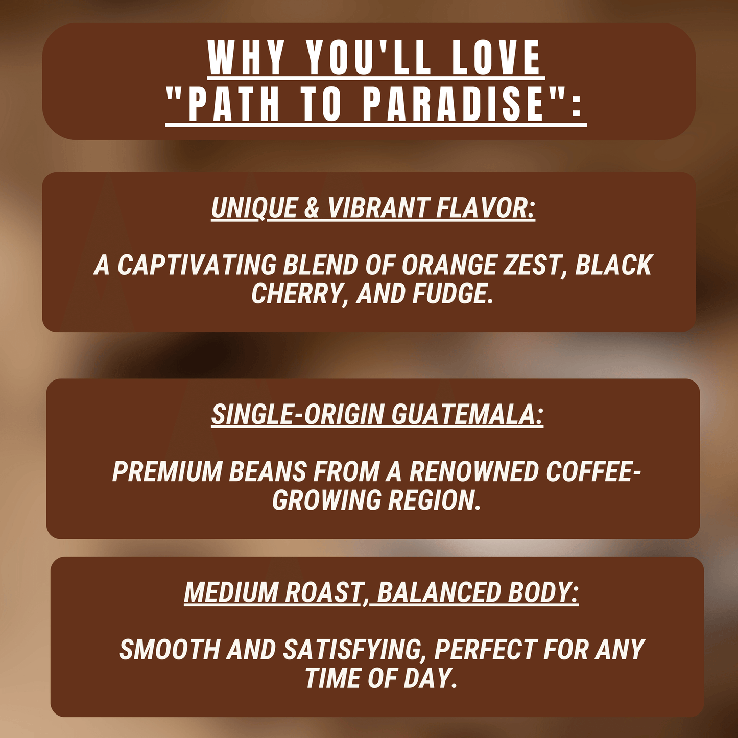 "Path to Paradise" Premium Coffee - 12oz